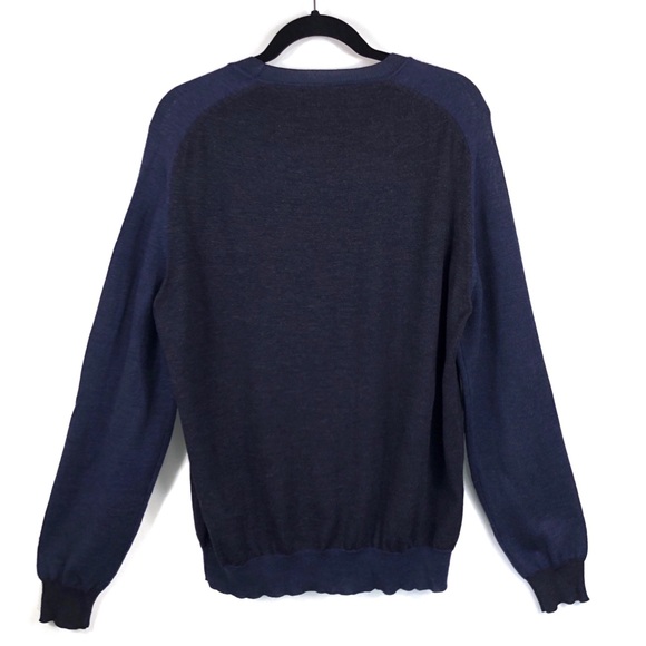 Brunella Gori Navy Blue Merino Wool Sweater - Picture 2 of 3